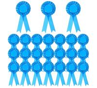 PATIKIL 24 Pz Nastri Premio, 1°, 2°, 3° Posto Nastro Riconoscimento Vincitore Nastro Premio Vuoto Nastri Medaglia Partecipazione per Eventi Sportivi Competizione, Blu Lago