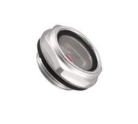 PATIKIL 24mm Maschio Filettato Olio Liquido Livello Indicatore Mirino Vetro, Alluminio Lega con O -Ring per Aria Compressore Raccordi