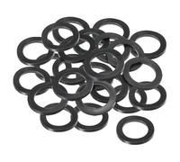 PATIKIL 24pz Rondelle Piatte in Gomma M30, Rondella Piatta 30mm ID x 40mm OD x 3mm Spessore Anello Tenuta Separatore Guarnizione per Tubo Rubinetto Tubo Acqua Bullone Fissaggio, Nero