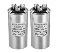 PATIKIL 25+5uF ±5% 25/5MDF 370/440V AC Ventola Avvio Condensatore,2pz CBB65 Circolare Doppio Marcia Condensatore per CA Motore Funzionamento Aria Condizionatore Freddo Calore Pompa