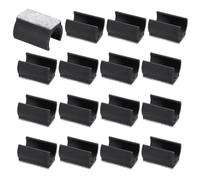 PATIKIL 25mm Copertura Piedini Sedia Rettangolare con Cuscinetto Feltro, 16pz Scorrono senza Graffi Piedini Mobili Protezioni Legno Duro Cappucci Tubi per Pavimenti Legno Ufficio, Nero