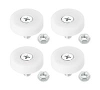 PATIKIL 25mm Rulli per Cassetti, 4pz Puleggia Cassetto in Plastica Cuscinetto Ruote Ricambio Piccola Puleggia con Dado