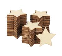 PATIKIL 25mm Stelle in Legno 200 Pezzi Stelle in Legno Grezzo Progetti Natalizi e Artigianali