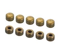 PATIKIL 25pz M4 Cappuccio Dado Femmina Ferramenta Raccordi per Luce Bronzo | Dado Dado Vite Pomello Cappuccio Inserto Bullone Coperchio, Filettatura Zigrinata, Fissaggi