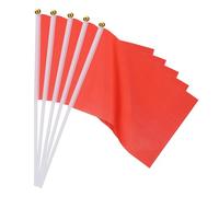 PATIKIL 25pz Mini Bandierine, Bandiere Rosse da Gioco Bandiere Rosse Solide Piccole Mini Bandierine Su Bastone, Decorazioni per Feste per Giochi, Compleanni, Carnevale