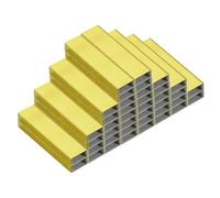 PATIKIL 26/6 Graffette Standard, Confezione 10 10000pz 1/4" Lunghezza Gamba Graffette a Punto Scalpello Flat Clinch Senza Inceppamenti per Sparapunti Scrivania Ufficio Casa, Giallo