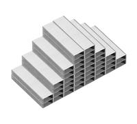 PATIKIL 26/6 Graffette Standard, Confezione 10 10000pz 1/4" Lunghezza Gamba Graffette a Punto Scalpello Flat Clinch Senza Inceppamenti per Sparapunti Scrivania Ufficio Casa, Tono Argento