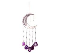 PATIKIL 26" Grande Acchiappasogni In Pietra Di Agata 7 Chakra Albero Viola