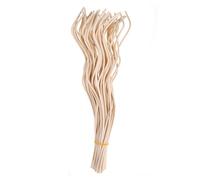 PATIKIL 28Cm/11Pollici Bastoncini Diffusori di Rattan, 50 Pz Bastoncini di Rattan Ondulati di Ricarica Aromatica Sostitutiva per Casa Hotel Ufficio Festa Matrimonio, Legno