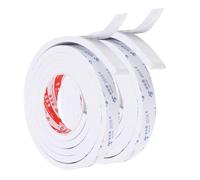 PATIKIL 2m/6.6ft Sigillatura Schiuma Nastro, 2Pz 3cm Largo 10mm Spessore Singolo Adesivo Paraspifferi Striscia Guarnizione Porta Gommapiuma per Finestra Isolamento, Bianco