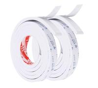 PATIKIL 2m/6.6ft Sigillatura Schiuma Nastro, 2Pz 3cm Largo 8mm Spessore Singolo Adesivo Paraspifferi Striscia Guarnizione Porta Gommapiuma per Finestra Isolamento, Bianco