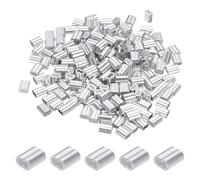 PATIKIL 2mm Manicotti Fune Compressione in Alluminio Tono Argento 200 Pezzi