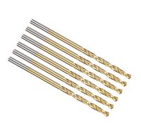 PATIKIL 2mm Punta da Trapano, Gambo Dritto Jobber M2 Acciaio ad Alta Velocità 135° Rivestita in Nitruro di Titanio TiN per Acciaio Inossidabile Metallo Duro - 6 Pezzi