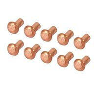 PATIKIL 2mm x 3mm Rame Solido Rivetti Fissaggio, 100pz 4mm Lunghezza Rotonda Testa per Industria Casa Riparazione