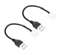 PATIKIL 2Pin 15cm Lungo USB Maschio 10mm Senza Saldatura Striscia Connettore Cavo, 2pz LED Connettori per Singolo Colore LED Strisce