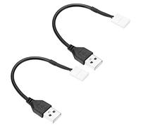 PATIKIL 2Pin 15cm Lungo USB Maschio 8mm Senza Saldatura Striscia Connettore Cavo, 2pz LED Connettori per Singolo Colore LED Strisce