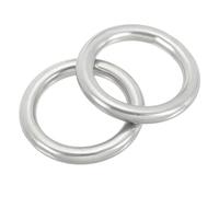 PATIKIL 2Pz Anelli Metallo 1.2" Anelli Acciaio Inossidabile 316 Anelli | O Multiuso Grado Marino, Anelli Rotondi Saldati, per Macramè Artigianato Fai da Te Ferramenta Cintura, 6x30mm