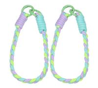PATIKIL 2Pz Bracciale Polso Telefono 0.6" ID Colorato Viola/Blu/Arancione | Intrecciato, Bracciale Cellulare Nylon, con Linguette Fissaggio Telefono, Portachiavi Polso Fare a Mano Cordino