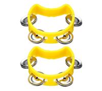 PATIKIL 2pz Campanelli da Polso, Campanello Caviglia Jingle Bells Hand Bell Banda Musicale Ritmica Strumenti Percussione Plastica for Birthday Party Christmas, Giallo