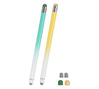 PATIKIL 2Pz Penne Stilo per Schermi Touch, 2" 1 Penna stilo Universale ad Alta Sensibilità per Telefoni Tablet Laptop Dispositivi con Schermo Touch, Verde Giallo