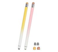 PATIKIL 2Pz Penne Stilo per Schermi Touch, 2" 1 Penna stilo Universale ad Alta Sensibilità per Telefoni Tablet Laptop Dispositivi con Schermo Touch, Giallo Rosa