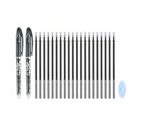 PATIKIL 2Pz Ricariche Penne Cancellabili con 20 Ricarica E 1 Gomma, 0.5Mm caldo Penna Cancellabile Gel inchiostro Nero Per Tessuti Pennarelli Per Tessuti Per Cucito Pianificazione