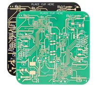PATIKIL 2pz Sottobicchieri PCB Sottobicchieri Circuito Scheda Sottobicchieri FR-4 Bevande Bar Sottobicchieri per Bevande Caffè Tavolo Bar Regali Fidanzato Uomini Verde Nero
