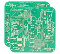 PATIKIL 2pz Sottobicchieri PCB Sottobicchieri Circuito Scheda Sottobicchieri FR-4 Bevande Bar Sottobicchieri per Bevande Caffè Tavolo Bar Regali Fidanzato Uomini Verde