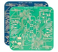 PATIKIL 2pz Sottobicchieri PCB Sottobicchieri Circuito Scheda Sottobicchieri FR-4 Bevande Bar Sottobicchieri per Bevande Caffè Tavolo Bar Regali Fidanzato Uomini Verde Blu