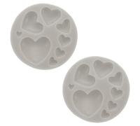 PATIKIL 2pz Stampo in Argilla Polimerica in Silicone Rosa Fai Da Te Grigio