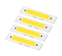 PATIKIL 2W DC 5V LED Chip Lampadina,Alluminio COB Lampade Lampadina Caldo Bianco Luce 3000K 200LM 400mA 60x15mm per Casa Lettura, Paesaggio Luce - 4pz