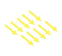 PATIKIL 2x1" Freccia Adesivo, 4Set / 40Pezzi Direzionale Cartello PVC Adesivo Rimovibile Pavimento Decalcomania per Pavimento Muro Marcatura, Giallo