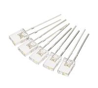 PATIKIL 2x5x7mm x LED Luce Lampada Lampadina 150pz Rettangolare Luminoso Trasparente Illuminazione Emissione Diodo per Elettronico Componente Indicatore Bianco