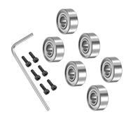 PATIKIL 3/16" ID 1/2" OD Top (#5-40 x 3/8" Viti) Cuscinetto Accessorio Kit, 6pz Montato Cuscinetti per Router Punta