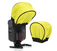 PATIKIL 3.5" x 2.4" Diffusore Flash Morbido Mini, 4 Pezzi Diffusore Universale Elastico Per Flash DSLR, Giallo