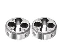 PATIKIL 3/8-24 UNF Rotondo Filettatura Matrici, 2pz Destra Mano Lega Utensile Acciaio