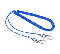 PATIKIL 3,8 Piedi Pesca Arrotolato Cordino, Pesante Molla Sicurezza Corda Estensione Cavo Tether Retrattile con Metallo Fermaglio per Aste Pinze Palette, Blu