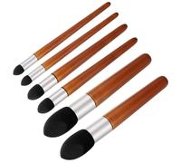 PATIKIL 3 Dimensioni Stump per Miscelare Artisti Penna Spugna Miscelare, 2 Set Lavabile Riutilizzabile Pennello Spugna Strofinare Penna Spugna per Modifica Sketch Strumento, Marrone Rosso