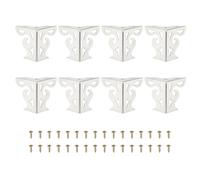 PATIKIL 3 Inch Gambe Mobili Forate, Set Di 8 Piedi Moderni In Metallo A Triangolo Sostituzione Gambe Divano Per Armadio Comò Credenza Tavolo Sedia Pouf Libreria Guardaroba, Argento