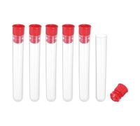 PATIKIL 3" Lunghezz Portaoggetti in Plastica per Aghi Cucito, 6pz Custodia per Tubi Stoccaggio Stuzzicadenti Ago da Ricamo Opaco Portatile per Lavoro a Maglia Artigianale, Rosso