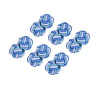 PATIKIL 3 Paia Di Gemelli A Nodo Di Seta, Gemelli Elastici Per Camicia, Accessori Eleganti A Nodo Attorcigliato Per Uomo E Donna, Business, Regalo, Matrimonio, Blu Lago-Bianco-Verde