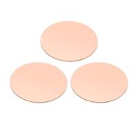 PATIKIL 3 Pcs Lamiere Metalliche per Stampa, 40mm Targhette Tonde in Metallo Lamiere Dischi Fogli Cerchi per Incisione Laser Stampa Targhette, Spessore 0.5mm, Tono Rame