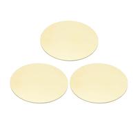 PATIKIL 3 Pcs Lamiere Metalliche per Stampa, 50mm Targhette Tonde per Stampa Lamiere Metalliche Dischi Fogli Cerchi per Incisione Laser Stampa Targhette, Spessore 0.5mm, Tono Ottone