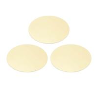 PATIKIL 3 Pcs Lamiere Metalliche per Stampa, 90mm Targhette Tonde per Stampa Nomi Lamiere Dischi Metallici Fogli Cerchi per Incisione Laser Stampa Targhette, Spessore 0.6mm, Tono Ottone