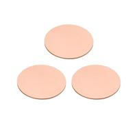 PATIKIL 3 Pcs Lamiere Metalliche Stampate, 20mm Tondi Lamiere Metalliche Vuote per Incisione Laser Targhette Portachiavi, 0.5mm Spessore, Tono Rame
