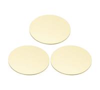 PATIKIL 3 Pcs Lamiere Metalliche Stampate, 50mm Targhette Tonde Lamiere Metalliche Dischi Lamiere Cerchi Targhette per Cani Creazione Portachiavi, Spessore 1.2mm, Tono Ottone