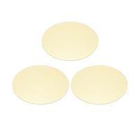 PATIKIL 3 Pcs Lamiere Metalliche, Targhette Tonde da 100mm per Incisione Laser, Lamiere Metalliche a Disco per Realizzazione Portachiavi Targhette per Cani, Spessore 0.8mm, Tono Ottone