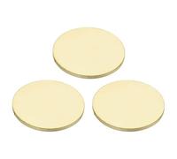 PATIKIL 3 Pezzi Lamiere Metalliche per Stampa, Targhette Tonde da 20mm per Incisione Laser, Dischi Metallici per Targhette, Chiavi Portachiavi, Spessore 1.0mm, Tono Ottone