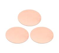 PATIKIL 3 Pezzi Lamiere Metalliche Stampabili, 60mm Targhette Rotondo Stampabili Lamiere Metalliche Dischi Fogli Cerchi per Incisione Laser Stampa Targhette, Spessore 0.5mm, Tono Rame