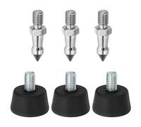 PATIKIL 3 Set M8 Filettatura Treppiede Spuntone per Monopiede Argento Nero